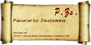Pacurariu Zsuzsanna névjegykártya